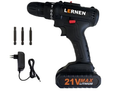 PACK LERNEN TIEC TALADRO INALAMBRICO 21 V + SET DE 99 BROCAS - 3