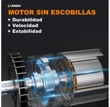 LLAVE DE IMPACTO 1/2 LERNEN + 2 BATERÍAS + ACCESORIOS - 6