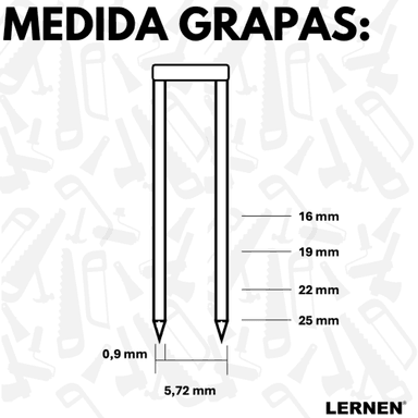 PISTOLA DE CLAVOS Y GRAPAS INALAMBRICA CON 2 BATERÍAS - 6