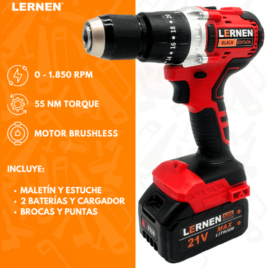 TALADRO LERNEN BRUSHLESS 13MM BLACK - 3