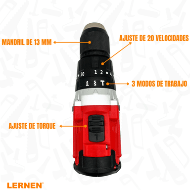 TALADRO LERNEN BRUSHLESS 13MM BLACK - 7