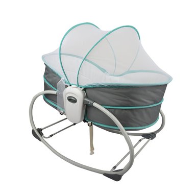 CUNA MOISÉS INFANTI 5 IN 1 ROCKER VERDE GRIS - 5