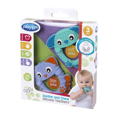 PACK MORDEDOR INFANTI SILICONA PLAYGRO MULTICOLOR - 8