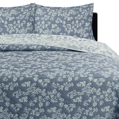 CUBRECAMA CHANTILLY JACQUARD BORDADO 1.5 PLAZAS 200 X 150 CM AZUL - 2