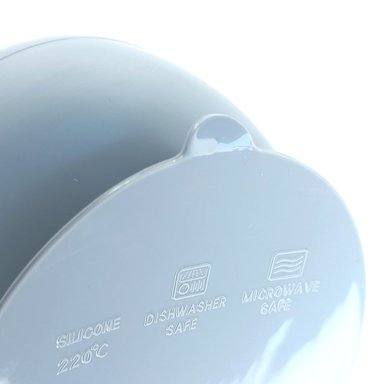 PLATO SILICONA CON CUCHARA GRIS - 6