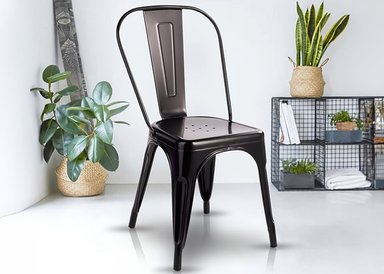 SILLA BAR NOVAHUS TOLIX METAL NEGRO - 2