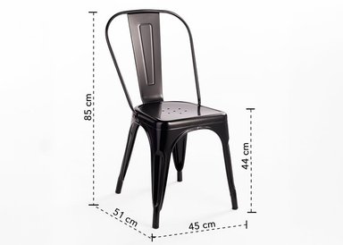 SILLA BAR NOVAHUS TOLIX METAL NEGRO - 3