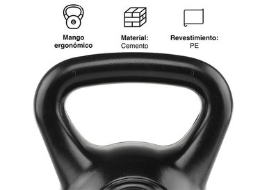 PESA RUSA KETTLEBELL MANCUERNA PESA RUSA CEMENTO 6 KG NEGRO - 5