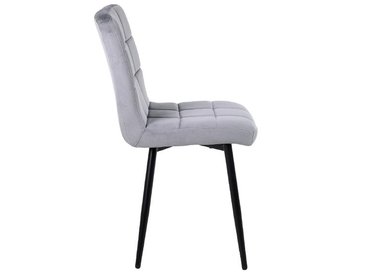 PACK NOVAHUS 57104 TERCIOPELO GRIS 4 SILLAS COMEDOR MODERNAS VELVET - 3
