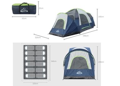CARPA 12 PERSONAS CAMPING OUTDOOR AZUL - 7