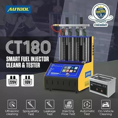 LIMPIADOR Y PROBADOR DE INYECTORES AUTOMOTRIZ AUTOOL CT180 - 2
