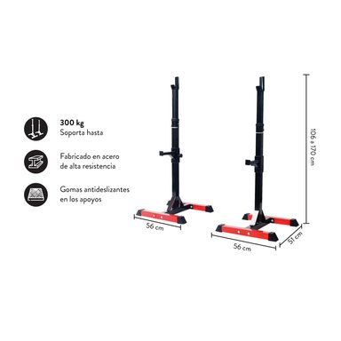 SQUAT RACK ULTIMATE FITNESS SR1 MULTIFUNCIÓN 60 PRO SENTADILLAS PRESS - 2