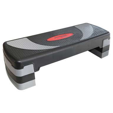 STEP AERÓBICO ULTIMATE FITNESS 3 NIVELES NEGRO/GRIS - 1