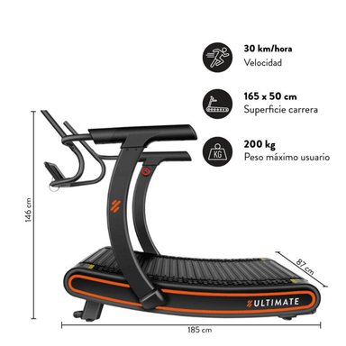 TROTADORA ULTIMATE FITNESS C1000 30 KM/HR CURVA ELITE - 2