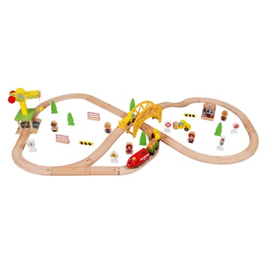 SET PISTA TRENES KANGGU SPTM MULTICOLOR DE MADERA - 1