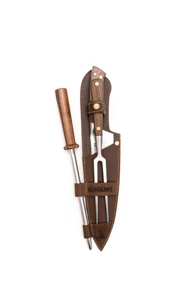 TRILOGIA EN CUERO: PINCHO PRO + CUCHILLO CATEMU + ASTIL - 1
