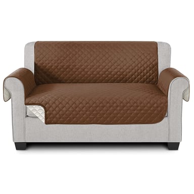FUNDA COBERTOR PROTECTOR SOFÁ SILLÓN 2 CUERPOS CAFÉ - 1