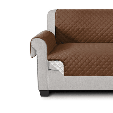 FUNDA COBERTOR PROTECTOR SOFÁ SILLÓN 2 CUERPOS CAFÉ - 3