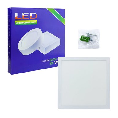 FOCO LED IMPORTCLICK HOG.106 PANEL 24 WATT CUADRADO SOBREPUESTO LUZ BLANCA - 4