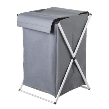 CANASTO CESTA ORGANIZADOR ROPA PLEGABLE XL GRIS - 1