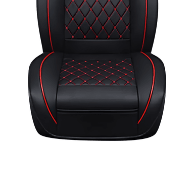 FUNDA ASIENTO AUTO IMPORTCLICK PREMIUM ECO CUERO LISBOA NEGRO ROJO - 2