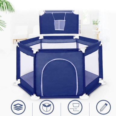 PISCINA CORRAL INFANTIL IMPORTCLICK INF.50 AZUL BEBE ESTIMULACIÓN PELOTAS 125X65 CM - 5