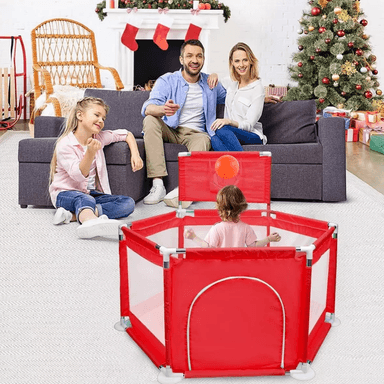 PISCINA CORRAL INFANTIL IMPORTCLICK INF.51 ROJO BEBE ESTIMULACIÓN PELOTAS 125X65 CM - 6