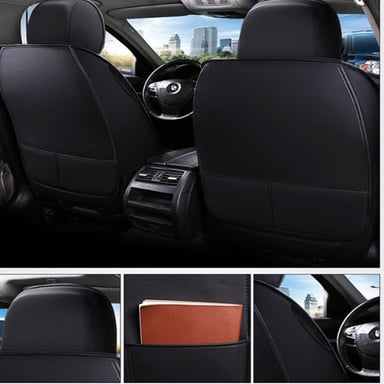 FUNDA IMPORTCLICK ASIENTO AUTO DELUXE ECO CUERO MILÁN NEGRO - 4