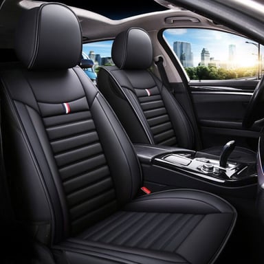 FUNDA IMPORTCLICK ASIENTO AUTO DELUXE ECO CUERO MILÁN NEGRO - 5