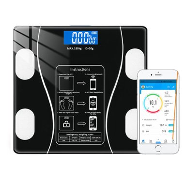 PESA IMPORTCLICK SAL.42 BALANZA ELECTRÓNICA BLUETOOTH 27 CM VIDRIO NEGRO - 1
