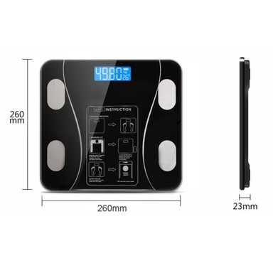 PESA IMPORTCLICK SAL.42 BALANZA ELECTRÓNICA BLUETOOTH 27 CM VIDRIO NEGRO - 5