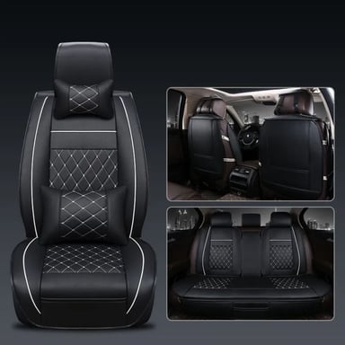 SET IMPORTCLICK 5 FUNDA CUBRE ASIENTO AUTO LUXURY ALMOHADILLA - 2