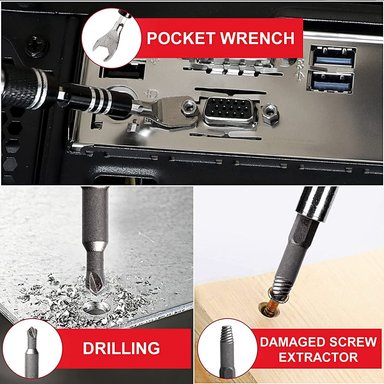 SET HERRAMIENTAS IMPORTCLICK DESTORNILLADOR HER.34 135 PIEZAS PRECISION 135 EN 1 MAGNETICOS - 4