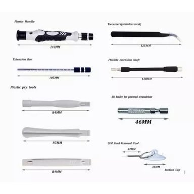 SET HERRAMIENTAS IMPORTCLICK DESTORNILLADORES HER.33 135 PIEZAS PRECISION PROFESIONAL 135 EN 1 - 6