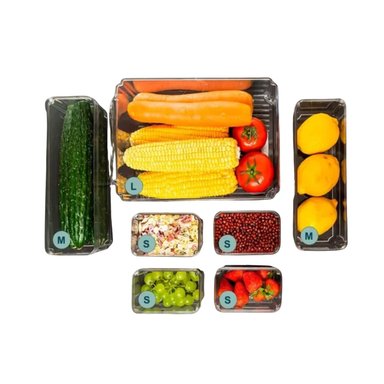 SET 7 CONTENEDORES ORGANIZADORES REFRIGERADOR TAPA - 3