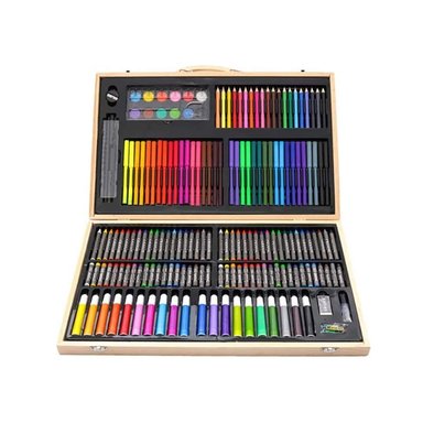 SET IMPORTCLICK ARTE MALETA MADERA 180 PIEZAS - 1