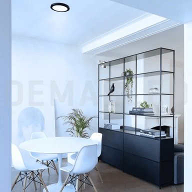 FOCO PANEL LED PLAFÓN SOBREPUESTO REDONDO LUZ FRÍA 220V 6000-6500°K NÍQUEL BLANCO 30 CM - 4