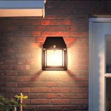 FAROL IMPORTCLICK FOCO SOLAR PARED SENSOR MOVIMIENTO 3.2 V LUZ FRÍA NEGRO - 3