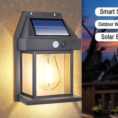 FAROL IMPORTCLICK FOCO SOLAR PARED SENSOR MOVIMIENTO 3.2 V LUZ FRÍA NEGRO - 4