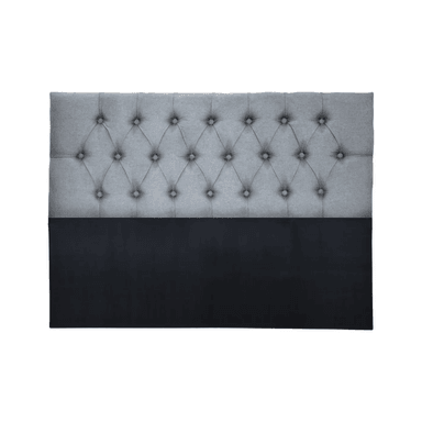 RESPALDO IMPORTCLICK PISO CAPITONÉ PREMIUM 2 PLAZAS LINO GRIS CLARO 150 X 140 CM - 1