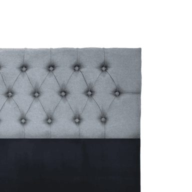 RESPALDO IMPORTCLICK PISO CAPITONÉ PREMIUM 2 PLAZAS LINO GRIS CLARO 150 X 140 CM - 3