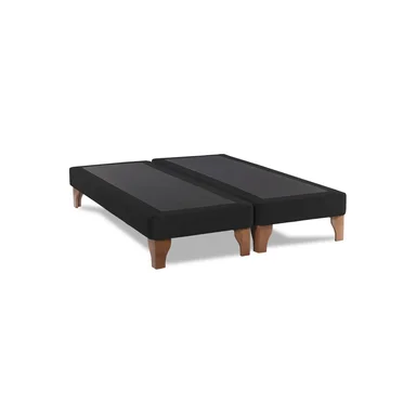 BASE DIVIDIDA CAMA EUROPEA 2 PLAZAS 150X190 CM NEGRO LINO - 3