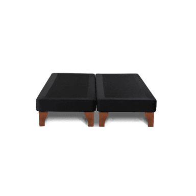 BASE DIVIDIDA CAMA EUROPEA 2 PLAZAS 150X200 CM NEGRO LINO - 2