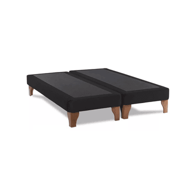 BASE DIVIDIDA CAMA EUROPEA 2 PLAZAS 150X200 CM NEGRO FELPA - 3