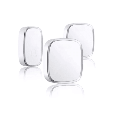 TIMBRE INALÁMBRICO LUZ LED 2 REC 1 TRANSMISOR 220V ALCANCE 300 M - 1