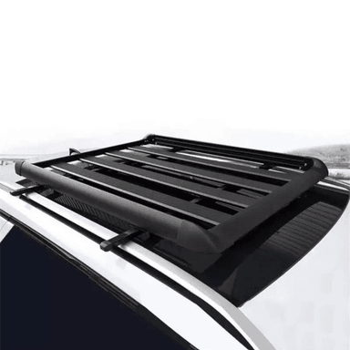 PARRILA TECHO AUTOMÓVIL ALUMINIO 15X90X130 CM BARRAS PORTA EQUIPAJE NEGRO - 6