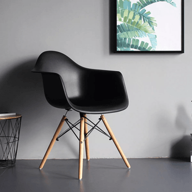 SILLA IMPORTCLICK NEGRO COMEDOR EAMES HOGAR BUTACA ESTRUCTURA - 5