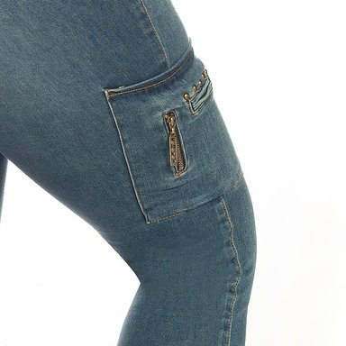 JEANS LEVANTA COLA 14400 AZUL CLARO CHEVIOTTO - 3
