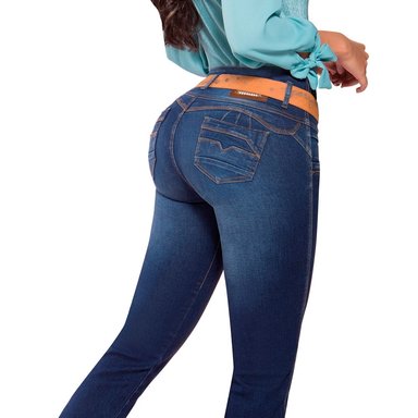 JEANS CLÁSICO PUSH UP LEVANTA COLA RENACER MUJERON - 3