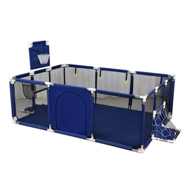 CORRAL SEGURIDAD MUNDO ONLINE ELITE-2101 CELESTE BEBES ARO BASKET 180CM + PELOTITAS - 1